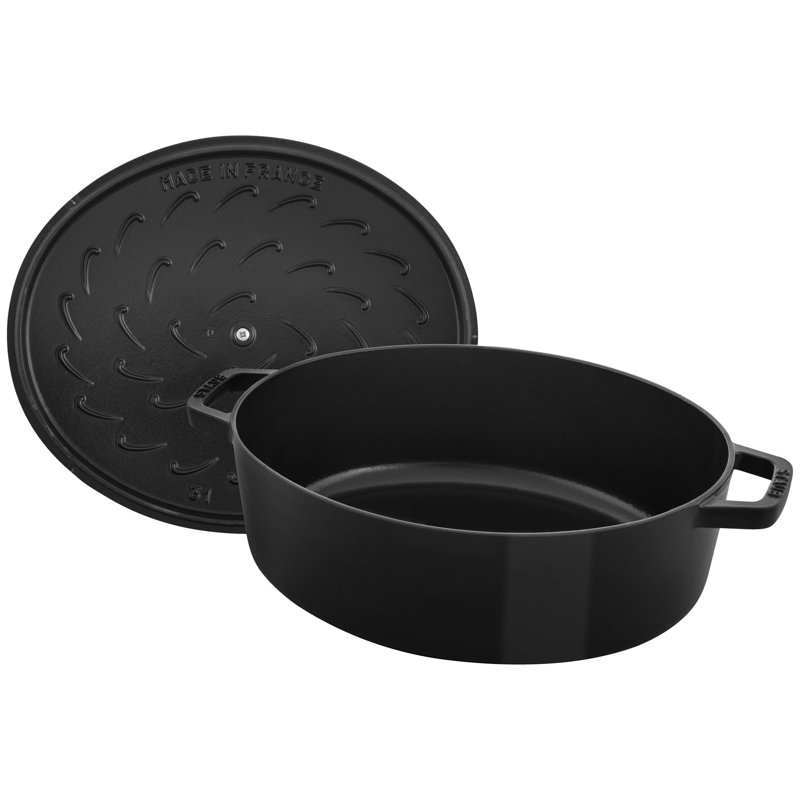 Grande cocotte ovale en fonte 6 L La Cocotte, Black
