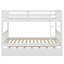 Lit superposé en bois avec lit gigogne, convertible en 2 lits simples individuels-815424711