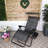 Charnissa Multi Position Garden Gravity Relaxer Chair Sun Lounger with Sun Canopy in Grey