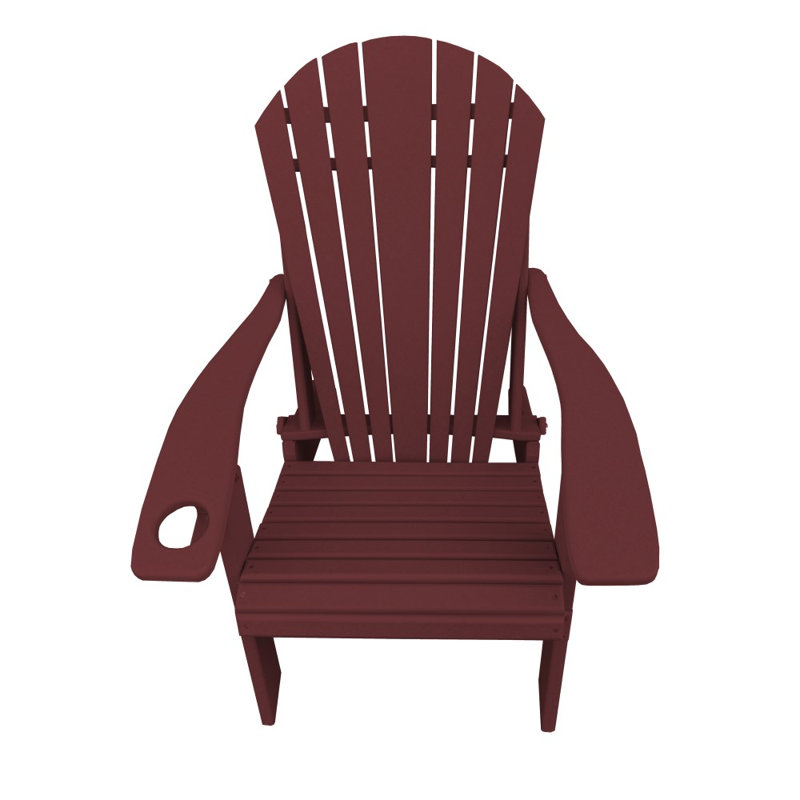 Dermando Foldable Outdoor Adirondack Chair, Cherrywood