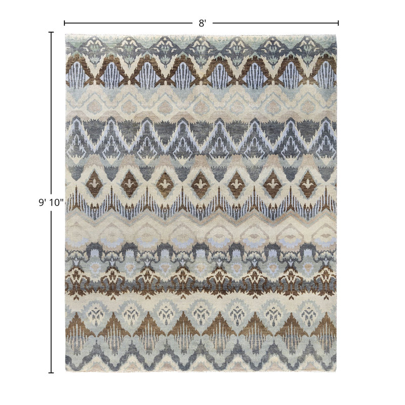 Overdyed One-of-a-Kind 8' 0" X 9' 10" Hand Knotted Area Rug
