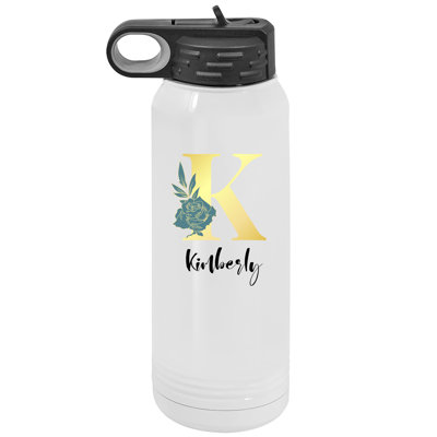 Initiale 30 oz. Bouteille d'eau en acier inoxydable isotherme avec paille