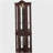 Lighted Corner Curio Cabinet With Tempered Glass Doors & Shelves - Elegant Oak Display Storage For Living Room & Bedroom Decor-Dark Cherry-1470814741