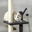 Énorme tour d'arbre à chat du sol au plafond de 106 po - Centre d'activité pour chaton réglable avec hamac, poteaux à griffer et perchoirs, gris foncé