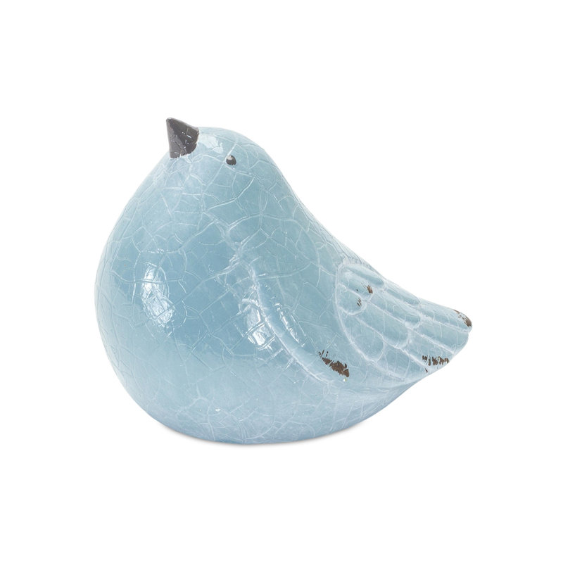 Winston Porter Damishia 4 Piece Terra Cotta Bird Set