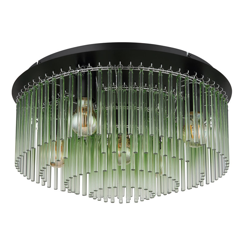 Bhushan Flush Mount, Green