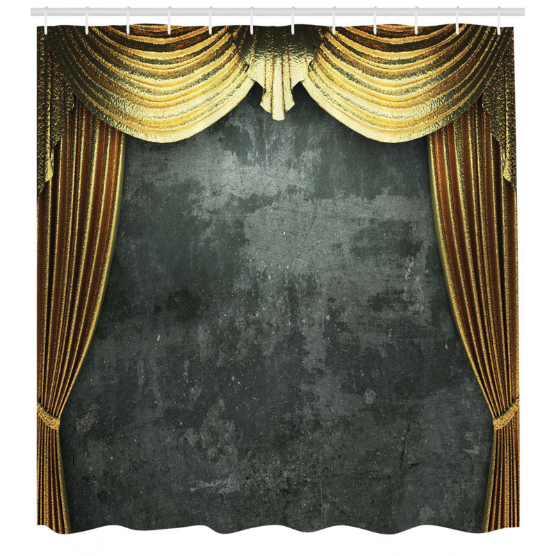 Shower Curtain with Hooks Included, 69" H x 105" W