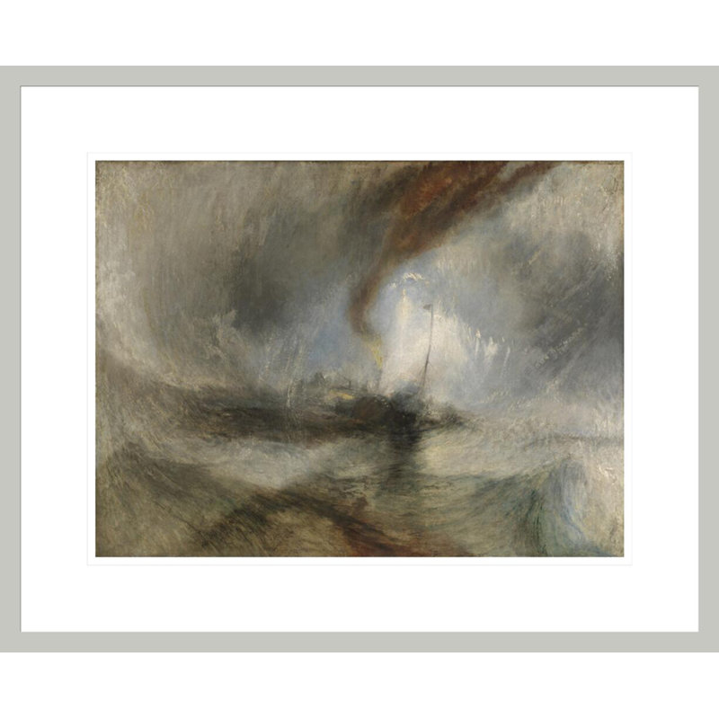 «Snow Storm - Steam-Boat off a Harbour's Mouth» par Joseph Mallord William Turner, impression giclée encadrée