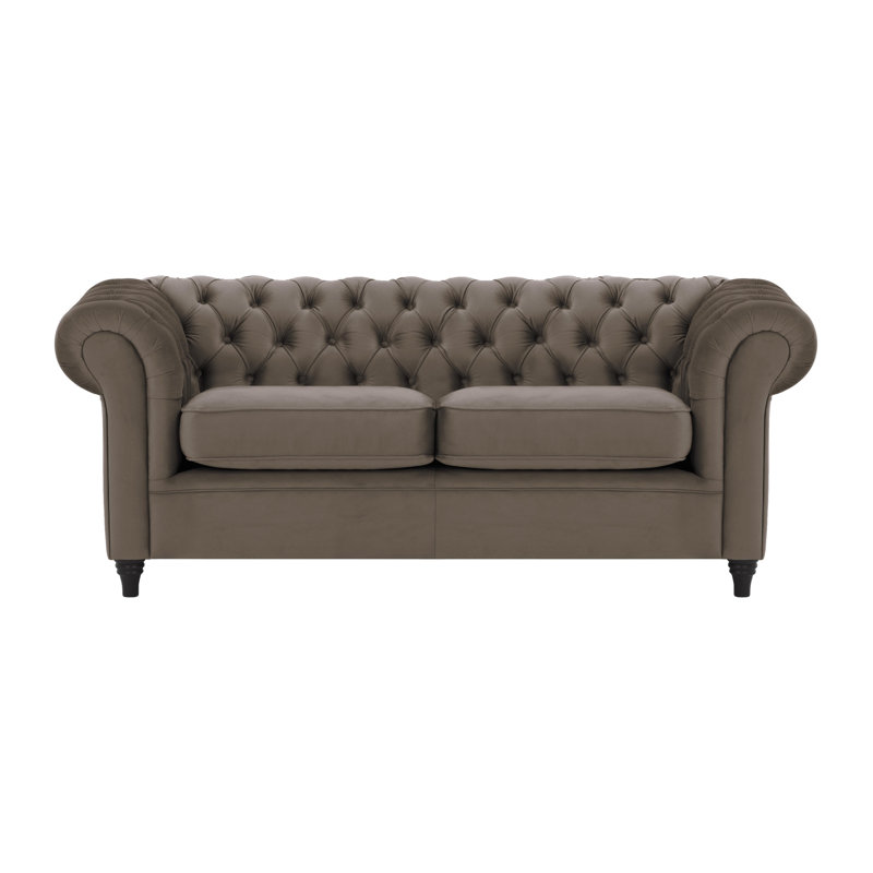 Burks 3 Seater Velvet Sofa, Elephant