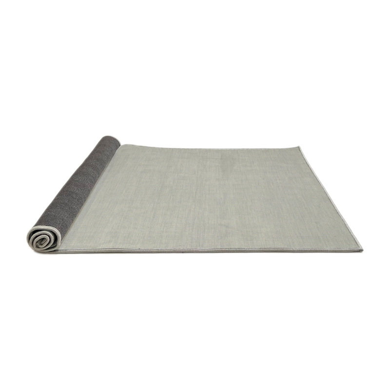 Tapis contemporain gris, Rond 8 pi