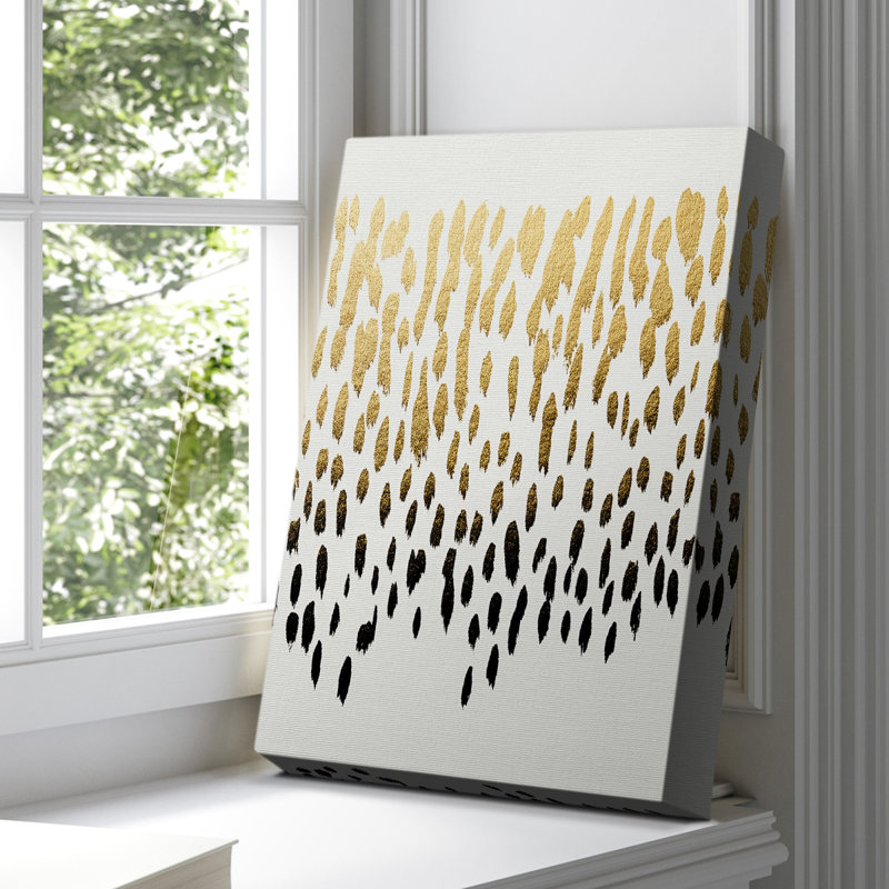 Toile tendue abstraite avec châssis de galerie CCXCV - Prêt à être accroché, H 48 po x l 32 po