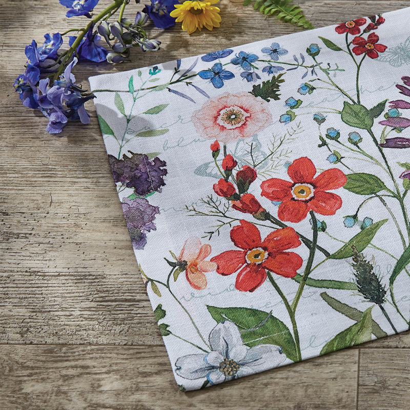 Jimari Rectangular Floral Table Runner, 54" x 13"