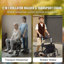 2 in 1 Rollator Walker & Transport Chair for Seniors, Folding Rolling Walker Wheelchair Combo & Footrests, Lightweight Aluminum Mobility Walker with Adjustable Handle, All Terrain Wheels, 136 kg-126802422