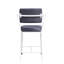 De 2 chaises de salle à manger à hauteur de comptoir - rembourrées gris blanc, fabrication en métal robuste, siège confortable avec revêtement en tissu, structure, dossier ergonomique