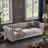 Chesterfield sofa in linen fabric-1395944014
