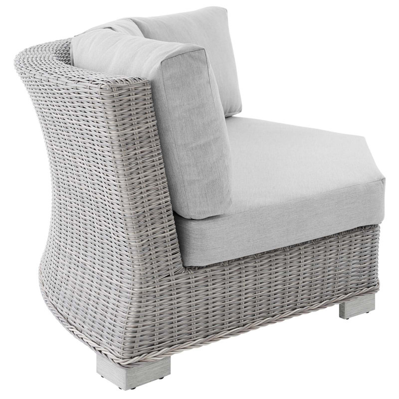 Chaise de coin d'extérieur Conway Sunbrella, Gris