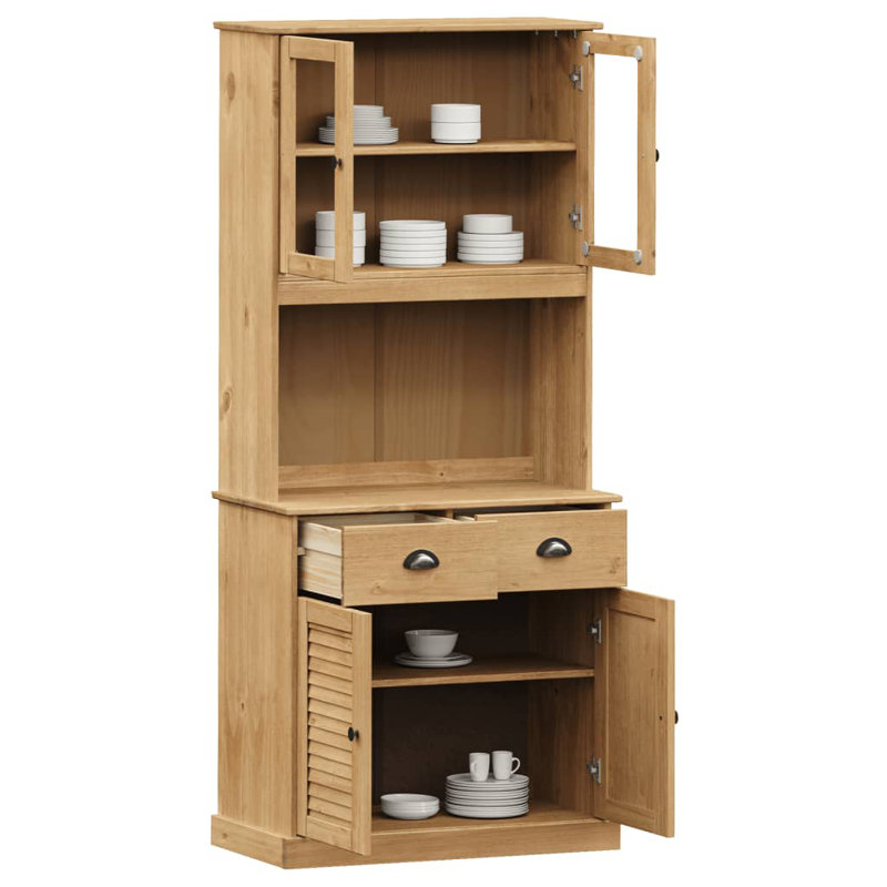 Feodora Kitchen Pantry, Brown