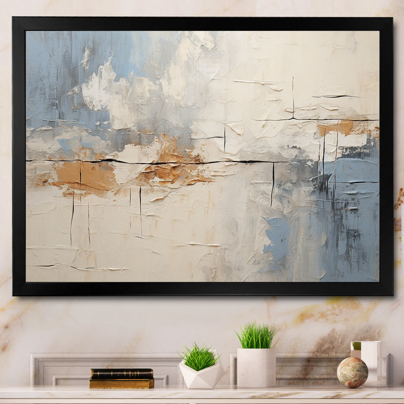 Minimalisme moderne scandinave Serenity Art I - art mural moderne-scandinave encadré, Cadre simple noir