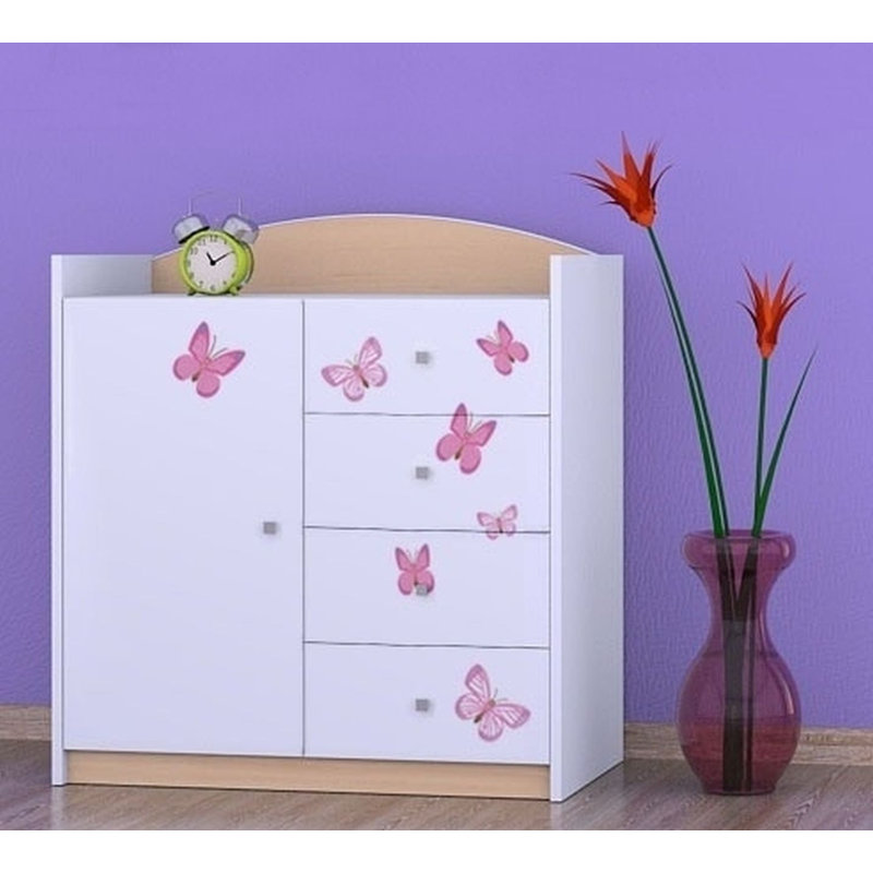Nicoletti Kids 4 - Drawer Combo Dresser, Beige