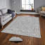Tapis oriental gris en polyester tissé à la machine Dawkins-1900464745