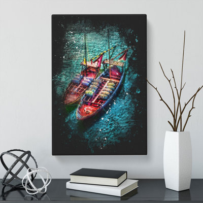 Boats in Portugal - Wrapped Canvas