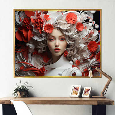 «Zen Silence I» sur toile japonaise, rouge et grise