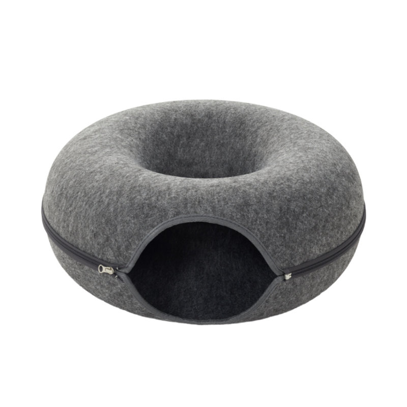 Wimberley Velvet Nest Pet Bed, Dark Grey, 20 H x 50 W x 50 D cm