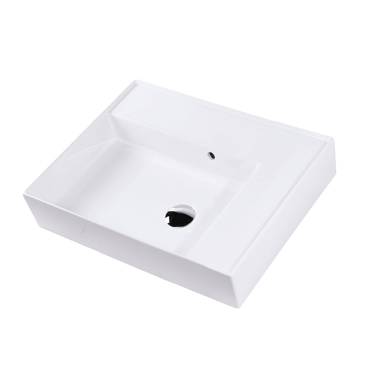 Aquaotto 24'' L Bathroom Sink, 0 Hole