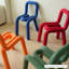 Chaise d'appoint bleue (dossier de 2)-340656003