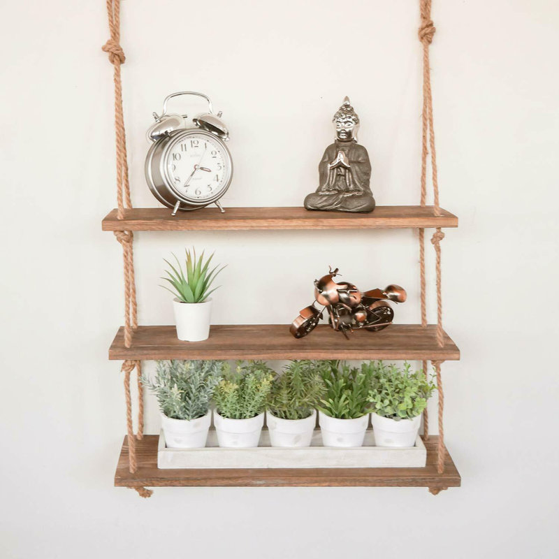 Gove 3 Piece Poplar Solid Wood Bracket Shelf