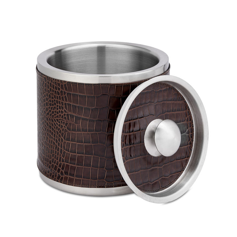 Stainless Steel Ice Bucket, Brown