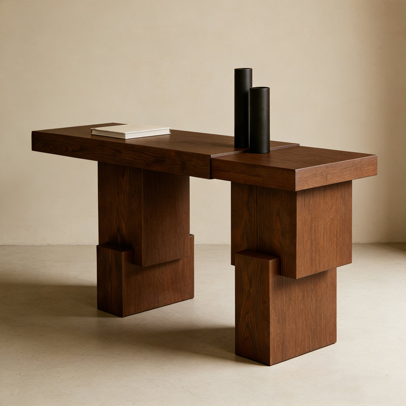 Console campagne rétro, H 31,5 po x l 70,87 po x P 15,75 po, Brun