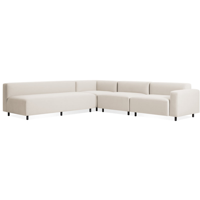 9 Yard Outdoor L-Shaped Sectional Sofa, Right Hand Facing, Sunbrella Dune
