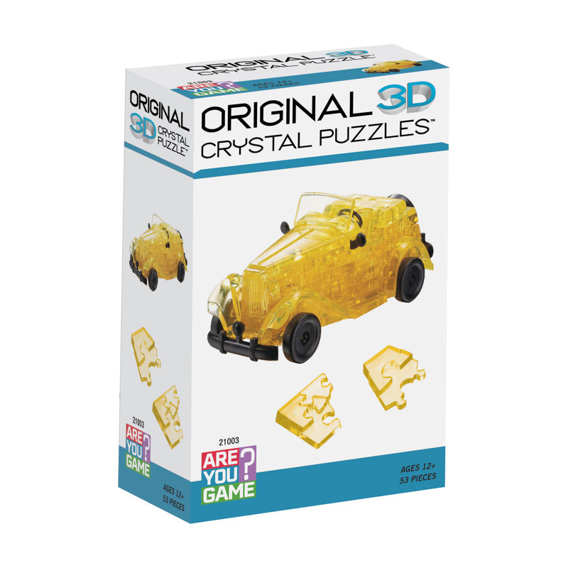 Voiture classique en cristal 3D