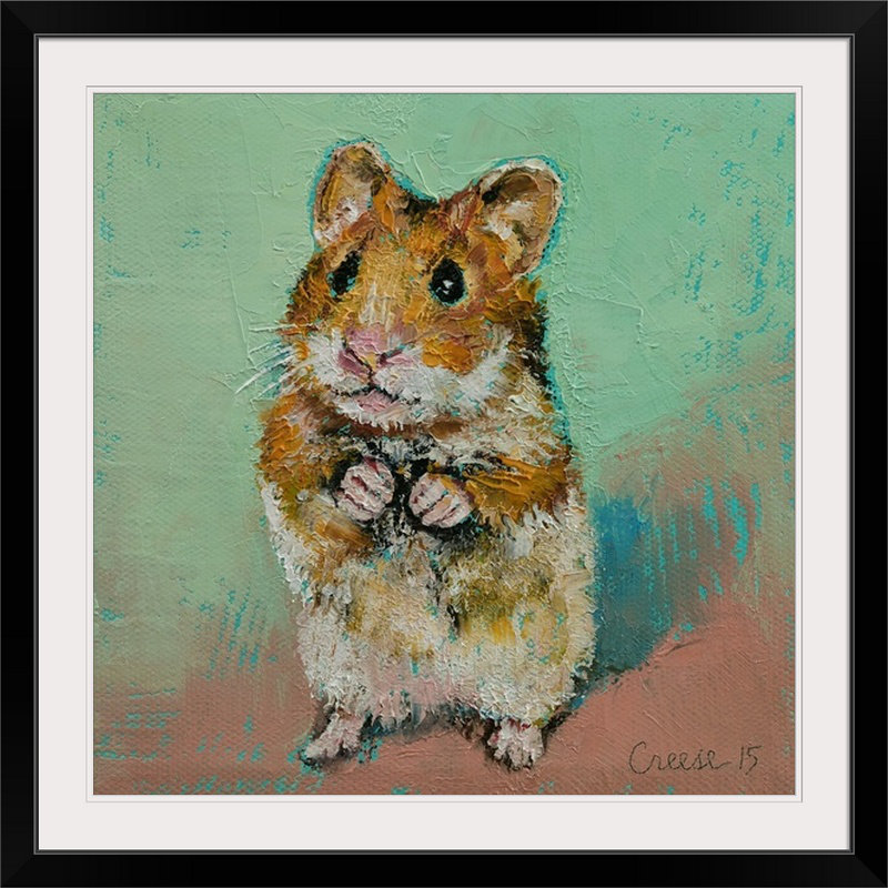 «Anjlee Hamster» par Michael Creese, reproduction d'art, H 20 po x l 20 po x P 1,5 po, Toile