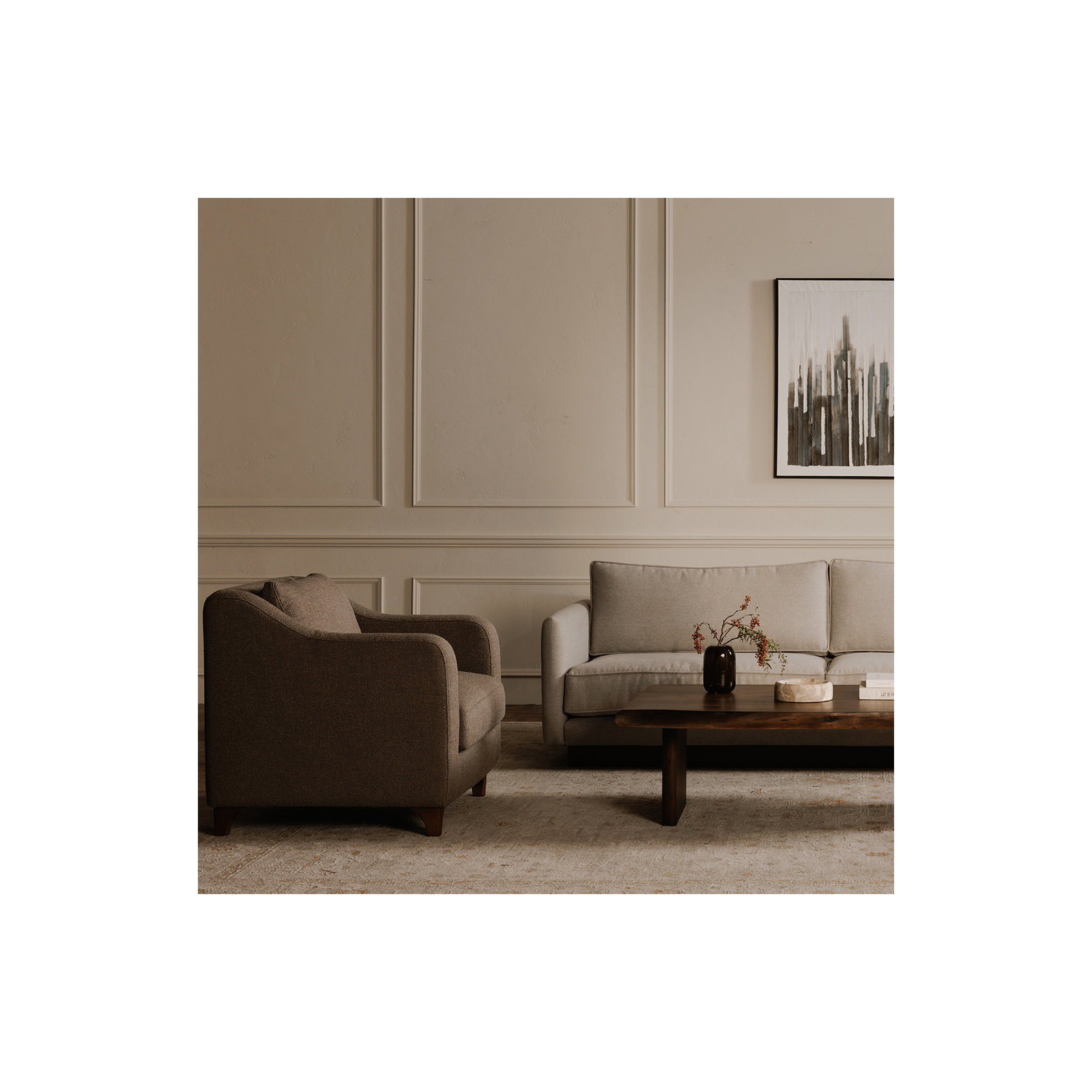 Hewitt Accent Chair, Warm Gray