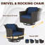 Chaise berçante d'extérieur pivotante avec table d'appoint-159934962