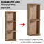 Meuble-lavabo autoportant avec lavabo double et support de rangement, portes à fermeture douce, armoire combinée (KD-Packing)