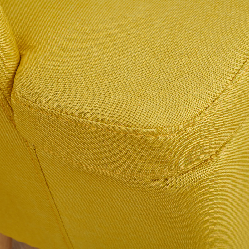 Fauteuil large 22 po Florrine, Mélange de lin jaune
