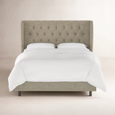 Tomey Upholstered Wingback Bed