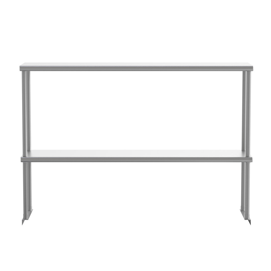Commercial Grade NSF Certified Stainless Steel Metal Kitchen Double Overshelf Flash Furniture 