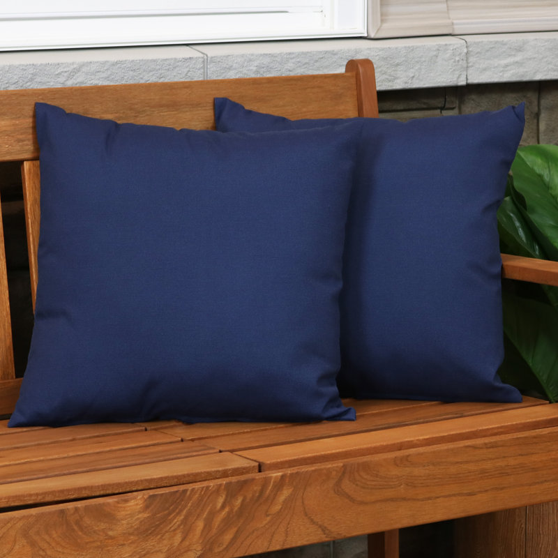 Outdoor Pillow Cover, Navy, 17"H x 17"W