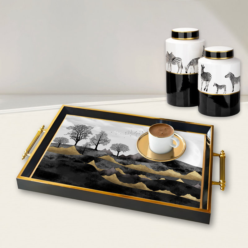 Elegant Glass Tray, 19.7 x 11.4 x 1.4 inches | 100% Durable Glass Construction | Easy to Clean with Damp Cloth | Ideal for Serving, Decorative Display, and Organizing | Stylish Addition to Home Décor