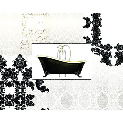 Black and White Bath - Painting Print