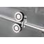 Langham XL 48" W x 80" H Frameless Rectangle Sliding Shower Enclosure with Fixed Panel-53047615