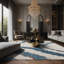 Tapis gris soyeux et moelleux-1785432515