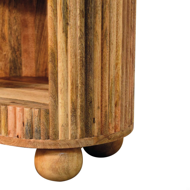 Solid Wood Soba Ball Open Slot Bedside