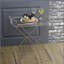 Table-plateau Cercie, finition acrylique transparente et cuivre