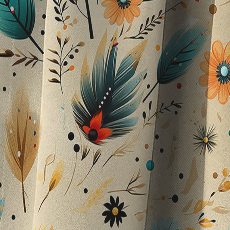Motif bohème Gypsy Spirit - rideau abstrait boho - rideau occultant abstrait - 1 panneau, L 52 po x L 90 po
