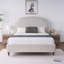 Lit plateforme double tapissier pleine grandeur avec tête de lit haute, gris clair-1870304716-1870304818